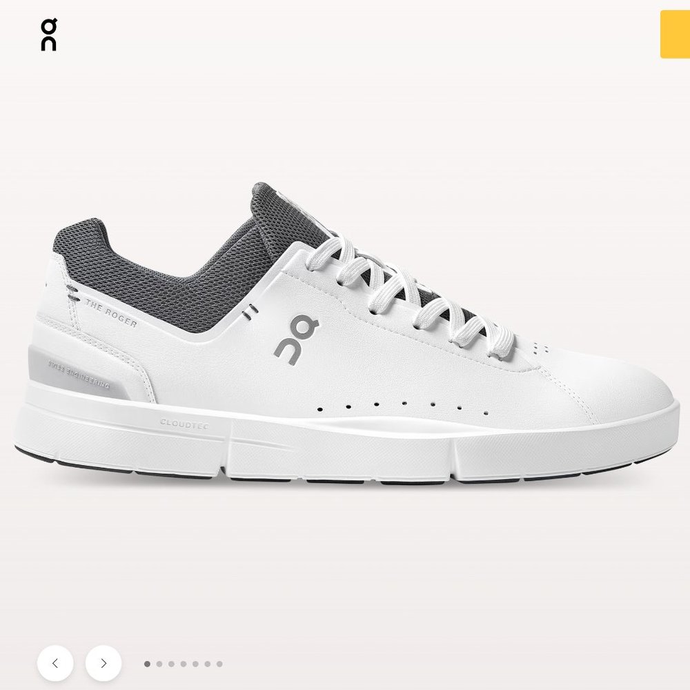 On The Rodger Advantage Tennis-Inspired Sneaker Men's White Size 9.5